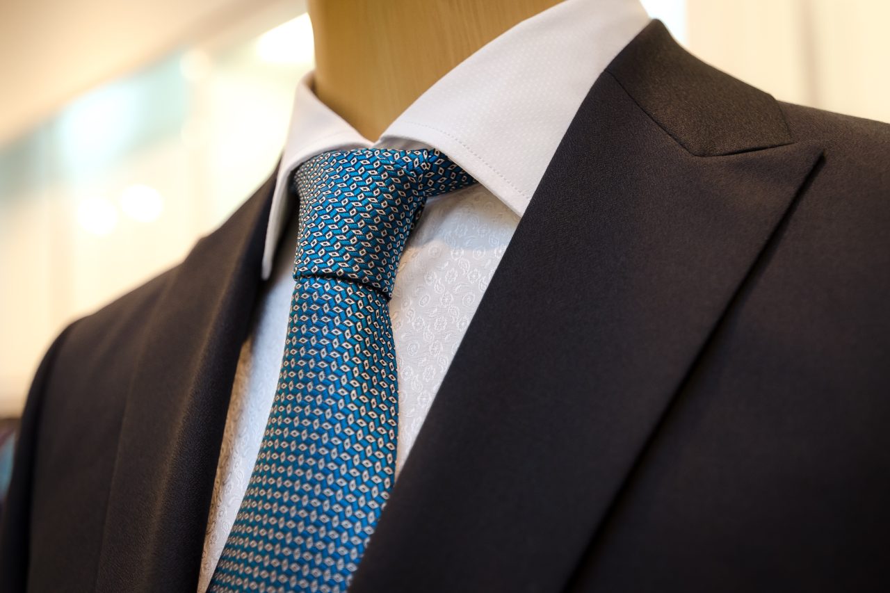 Black,Business,Suit,With,A,White,Shirt,And,With,A